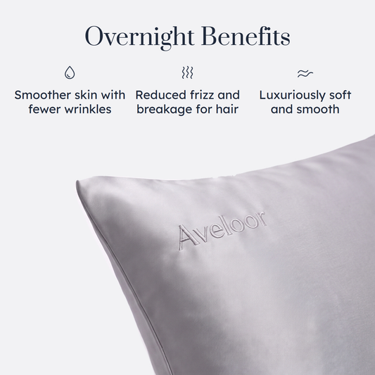 Aveloor Dove silk pillowcase - overnight beauty benefits