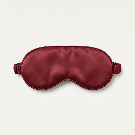 Bordeaux Silk Eye Mask