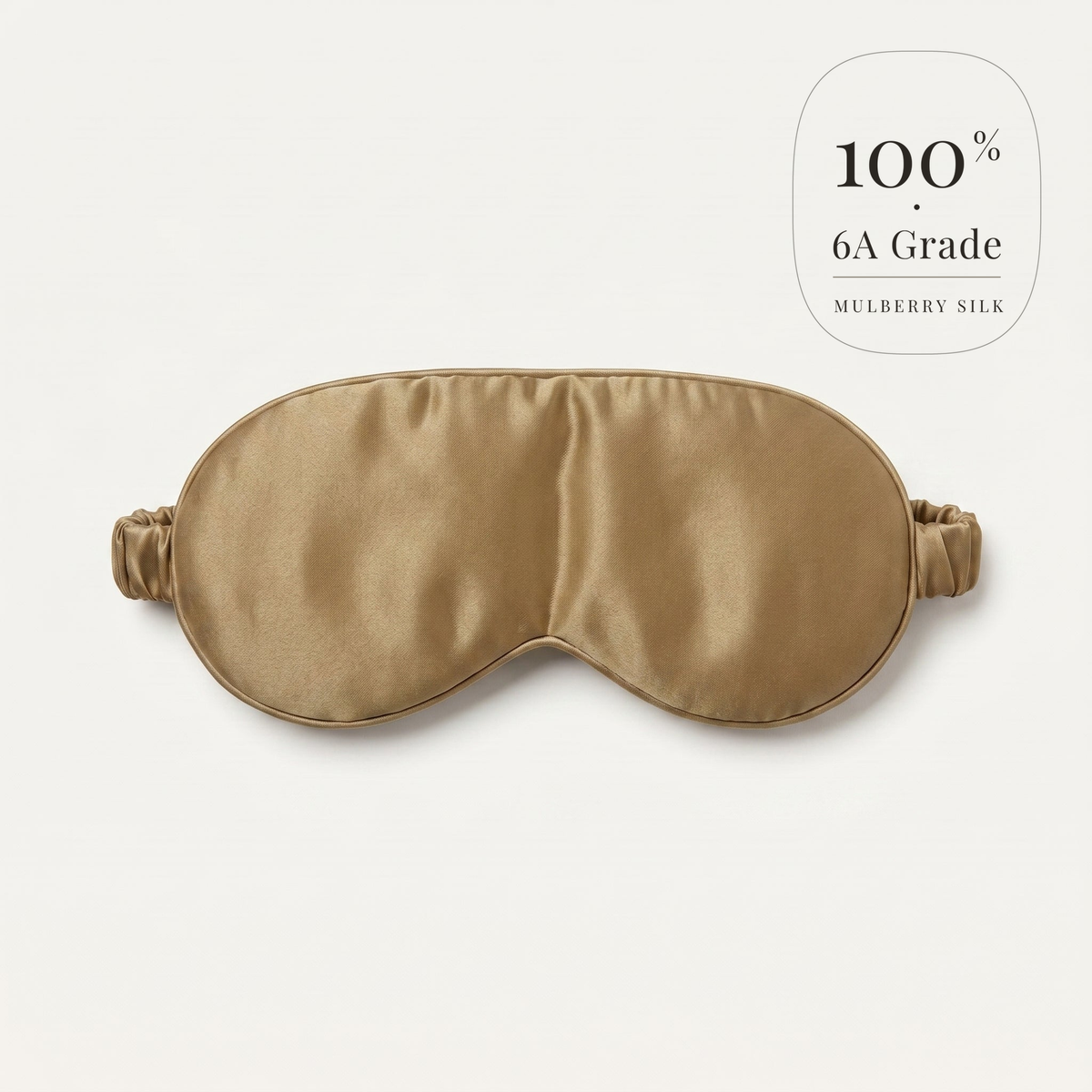 Aveloor Champagne silk eye mask in pure mulberry silk