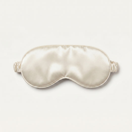 Ivory Silk Eye Mask