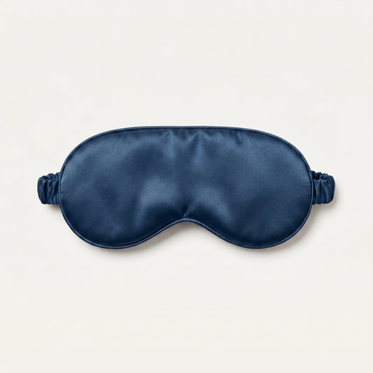 Navy Silk Eye Mask